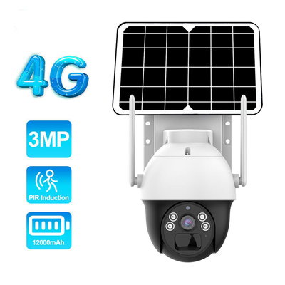 Wireless Outdoor 4G Solar Powered Camera 7W Solar Panels 3MP Ptz Security Camera