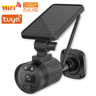 WiFi 1080p Battery Outdoor Camera 3.6mm F2.0 Night Vision With Built In 6400mAh Battery