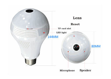 Wireless Wifi Light Bulb Security Camera , E27 Bulb Camera High Profile