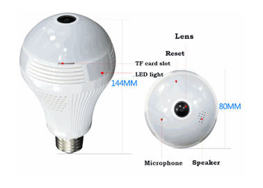 Bulb Wireless Infrared Security Camera Panoramic View Automatic Alarm Intelligent Body Induction