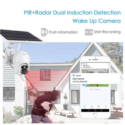 Outdoor 2MP PTZ 4g LTE Solar Security Camera With Micro SIM Card